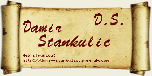 Damir Stankulić vizit kartica